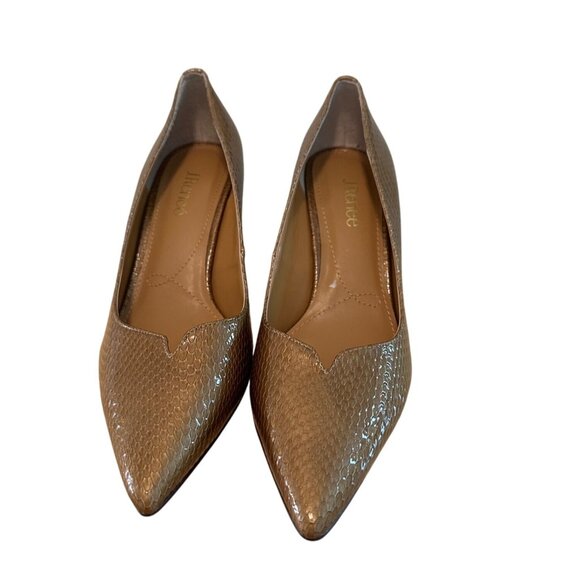 J Reneé Size 11 Womens Abigail Gold Snake Print Pointed Toe Heels - Picture 9 of 13
